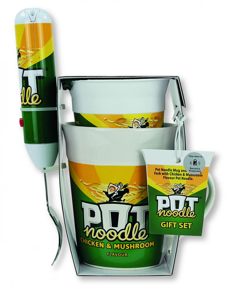 Chicken and Mushroom Pot Noodle gift set - front view